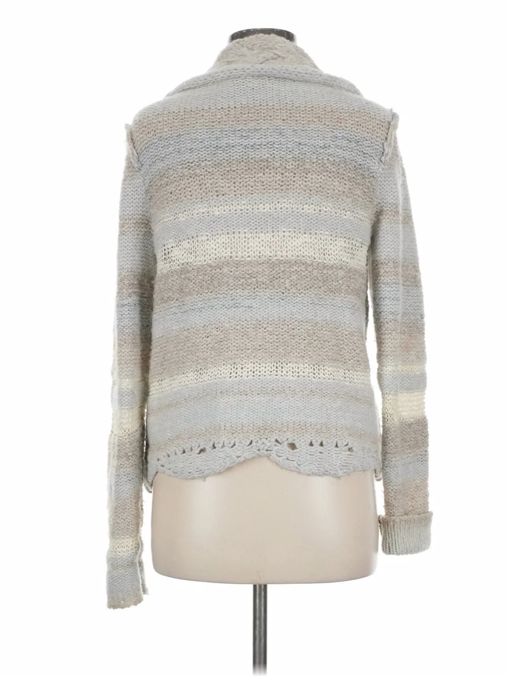 Free People Wool Alpaca Blend Chunky Cable Knit Cardigan Sweater
